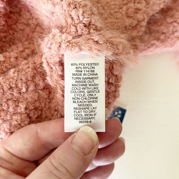 NWT Arizona Jean Co. (XL) Rose Dawn Cropped Crew Fluffy Pullover Sweater - Picture 7 of 11